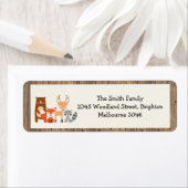 ウッドランドをテーマにした差出人住所ラベル ラベル (インサイチュ)