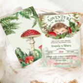 ウッドランドをテーマにした男女兼用赤ちゃんシャワー 招待状