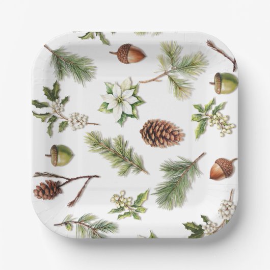 ウッドランドをテーマにした紙プレート ペーパープレート (正面)