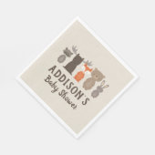 ウッドランドをテーマにした赤ちゃんシャワーナプキン スタンダードランチョンナプキン (角)