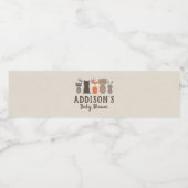 ウッドランドをテーマにした赤ちゃんシャワー水瓶ラベル ペットボトルラベル (シングルラベル)