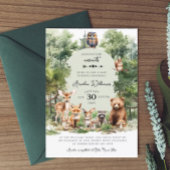 ウッドランドアドベンチャーが森の赤ちゃんシャワーを待つ 招待状