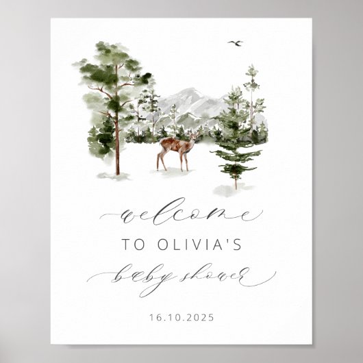 ウッドランドアドベンチャーが赤ちゃんシャワーを待ち受ける ポスター (正面)