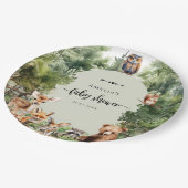 ウッドランドアドベンチャーグリーンフォレストデコ ペーパープレート (アングル)