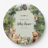 ウッドランドアドベンチャーグリーンフォレストデコ ペーパープレート (正面)