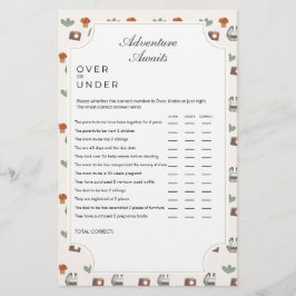 ウッドランドアドベンチャー待ちキャンプ赤ちゃんシャワーゲーム