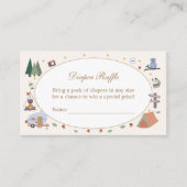 ウッドランドアドベンチャー待ちキャンプ赤ちゃんシャワー エンクロージャーカード (正面)