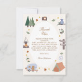 ウッドランドアドベンチャー待ちキャンプ赤ちゃんシャワー サンキューカード (正面)