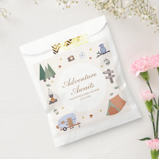 ウッドランドアドベンチャー待ちキャンプ赤ちゃんシャワー フェイバーバッグ (封をした状態)