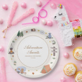 ウッドランドアドベンチャー待ちキャンプ赤ちゃんシャワー ペーパープレート (パーティー)