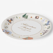 ウッドランドアドベンチャー待ちキャンプ赤ちゃんシャワー ペーパープレート (アングル)