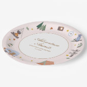 ウッドランドアドベンチャー待ちキャンプ赤ちゃんシャワー ペーパープレート (アングル)