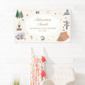 ウッドランドアドベンチャー待ちキャンプ赤ちゃんシャワー 横断幕 (インサイチュ)