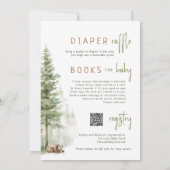 ウッドランドアドベンチャー待ち | 1つの赤ん坊シャワーで 招待状 (裏面)
