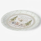 ウッドランドアドベンチャー オーボー ベビーシャワー ペーパープレート (アングル)