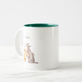 ウッドランドアニマルアカペラマグを歌おう ツートーンマグカップ (正面左)