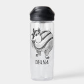 ウッドランドアニマルアートペンシルかわいいチップムンク ウォーターボトル (背面)