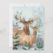 ウッドランドアニマルクリスマスパーティの招待状 招待状 (裏面)