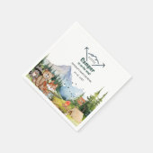 ウッドランドアニマルズアドベンチャーキャンパーベビーシャワー スタンダードカクテルナプキン (角)