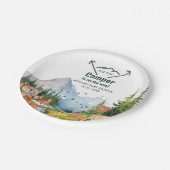 ウッドランドアニマルズアドベンチャーキャンパーベビーシャワー ペーパープレート (アングル)