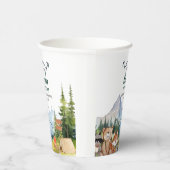 ウッドランドアニマルズアドベンチャーキャンパーベビーシャワー 紙コップ (右)