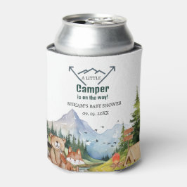 ウッドランドアニマルズアドベンチャーキャンパーベビーシャワー 缶クーラー