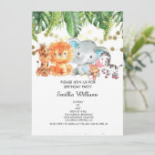 ウッドランドアニマルズアドベンチャーベビーシャワー 招待状 (スタンド正面)