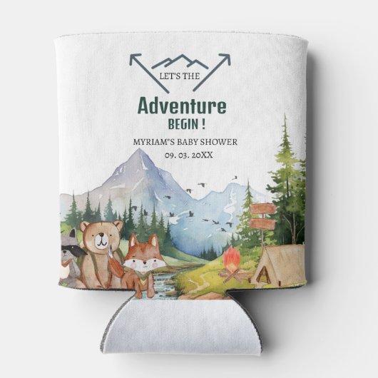 ウッドランドアニマルズアドベンチャーベビーシャワー 缶クーラー (裏面)