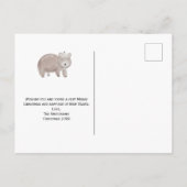 ウッドランドアニマルズインホワイトトラックホリデー ポストカード (裏面)