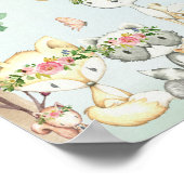 ウッドランドアニマルズウォールアートポスターベビー子供部屋防峰 ポスター (角)