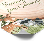 ウッドランドアニマルズウッドスライスお礼来申します ポスター (角)