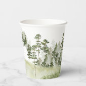 ウッドランドアニマルズウッドスライス赤ちゃんシャワー 紙コップ (裏面)