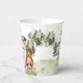 ウッドランドアニマルズウッドスライス赤ちゃんシャワー 紙コップ (左)