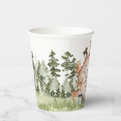 ウッドランドアニマルズウッドスライス赤ちゃんシャワー 紙コップ (右)