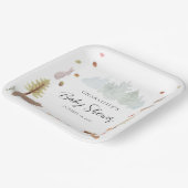 ウッドランドアニマルズオータム秋ベビーシャワー ペーパープレート (傾斜あり)