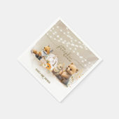 ウッドランドアニマルズカボチャ秋フローラベビーシャワー スタンダードカクテルナプキン (角)