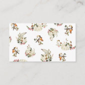 ウッドランドアニマルズカボチャ秋ベビーシャワーオムツ エンクロージャーカード (裏面)