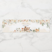 ウッドランドアニマルズカボチャ秋ベビーシャワー ペットボトルラベル (シングルラベル)