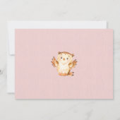 ウッドランドアニマルズガールズベビーシャワー招待状 招待状 (裏面)