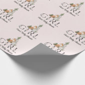 ウッドランドアニマルズガールベビーシャワーカスタム ラッピングペーパー (角)