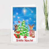 ウッドランドアニマルズクリスマスツリースティルナクト シーズンカード (正面)