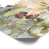 ウッドランドアニマルズクローザライン赤ちゃんシャワーへようこそ ポスター (角)