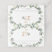 ウッドランドアニマルズグリーンベビーシャワー誕生日 プレイスカード (外部開封)