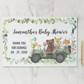 ウッドランドアニマルズグリーンリーフォレスト紙ランチョンマット ペーパーパッド (インサイチュ)