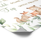 ウッドランドアニマルズグリーンリーママオサモモモザバー ポスター (角)