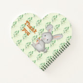 ウッドランドアニマルズグリーンリーユーカリプタスゲストブック ノートブック (裏面)