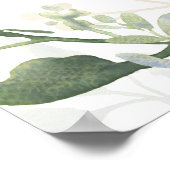 ウッドランドアニマルズグリーンリー金ゴールドフォレストウェルカムベビー ポスター (角)