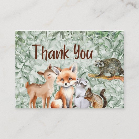 ウッドランドアニマルズサファリありがとうございましたエンクロージャカード エンクロージャーカード (正面)