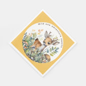 ウッドランドアニマルズディアパルティウェアデコールダイニング スタンダードランチョンナプキン (角)