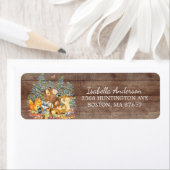 ウッドランドアニマルズニュートラルベビーシャワー住所 シール (インサイチュ)